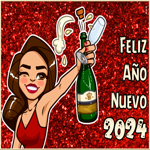 Postcard año nuevo