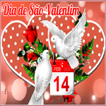 Postcard dia de são valentim