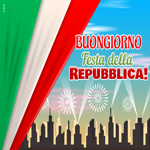 Postcard festa della repubblica