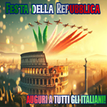 Postcard festa della repubblica