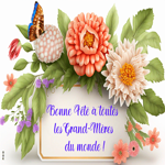 Postcard fête des grands-mères