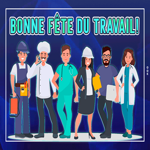 Postcard fête du travail