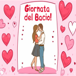 Postcard giornata mondiale del bacio