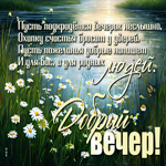 Postcard искренняя гиф-открытка, доброго вечера, пусть пройдет приятно