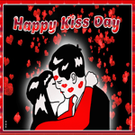 Postcard kiss day