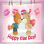 Postcard kiss day