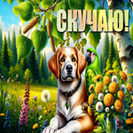 Postcard лирическая гиф-открытка, сильно скучаю