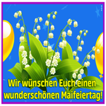 Postcard maifeiertag/der erste mai/tag der arbeit