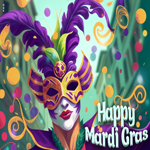 Postcard mardi gras