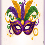 Postcard mardi gras