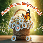 Postcard national girlfriend day