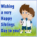 Postcard national siblings day