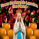 Postcard nossa senhora de lourdes