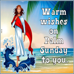 Postcard palm sunday