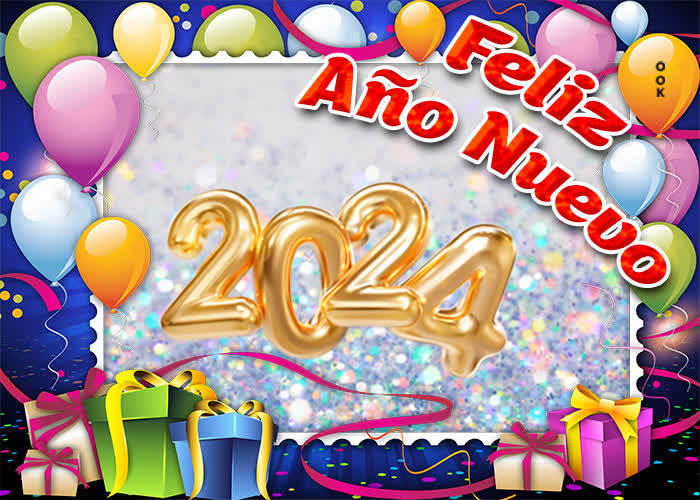 Postcard año nuevo