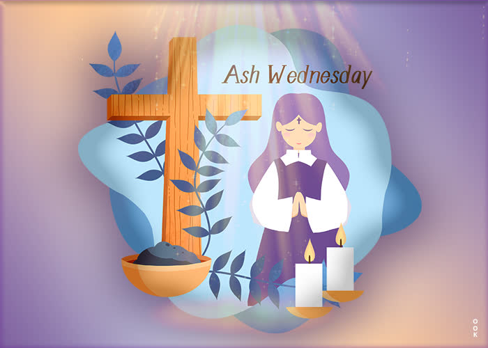 Postcard ash wednesday