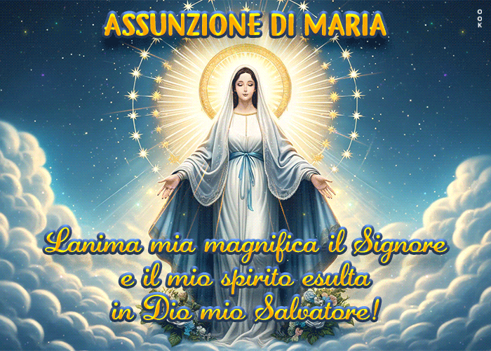 Postcard assunzione di maria
