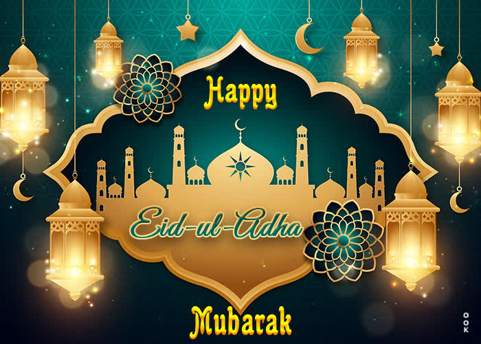 Postcard bakr id/eid ul-adha