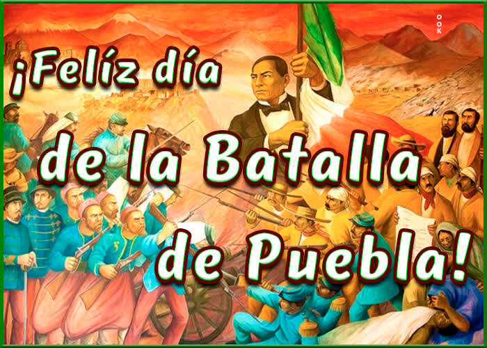 Postcard battle of puebla (cinco de mayo)