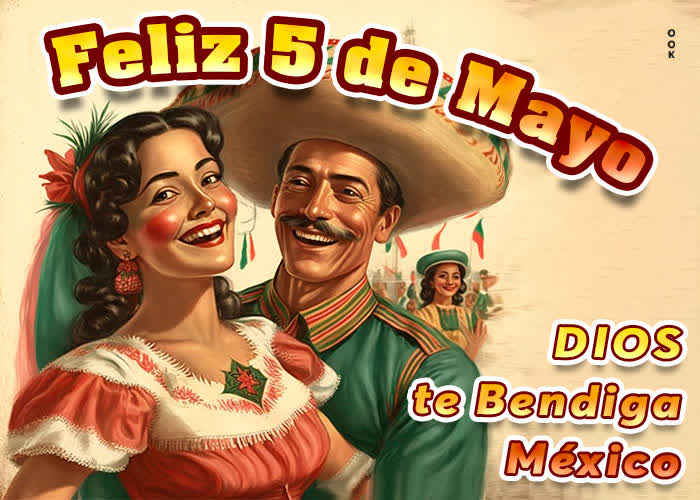 Postcard battle of puebla (cinco de mayo)