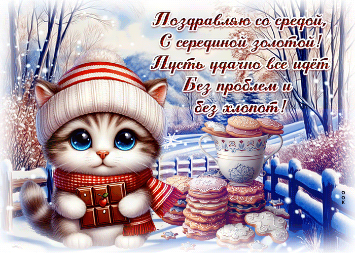 Picture благоволящая гиф-открытка, поздравляю со средой