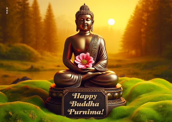 Postcard buddha purnima/vesak