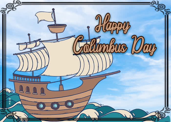 Postcard columbus day