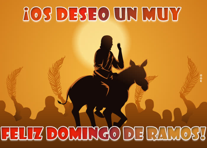 Postcard domingo de ramos