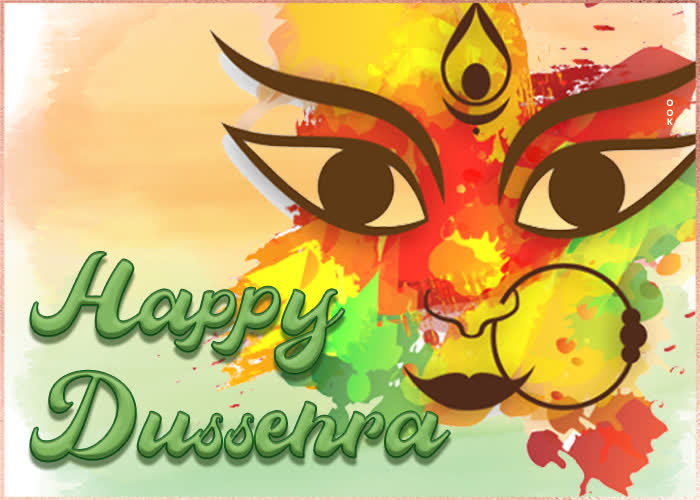 Postcard dussehra / vijaya dashami