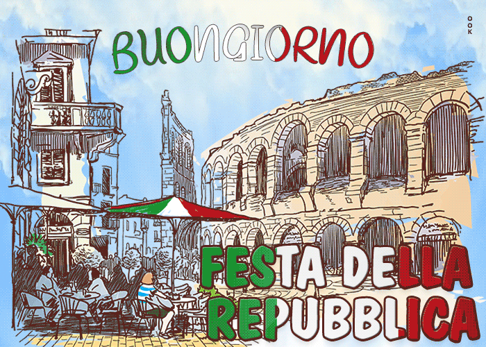 Postcard festa della repubblica