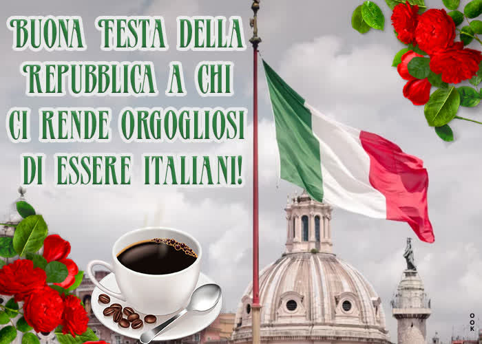 Postcard festa della repubblica