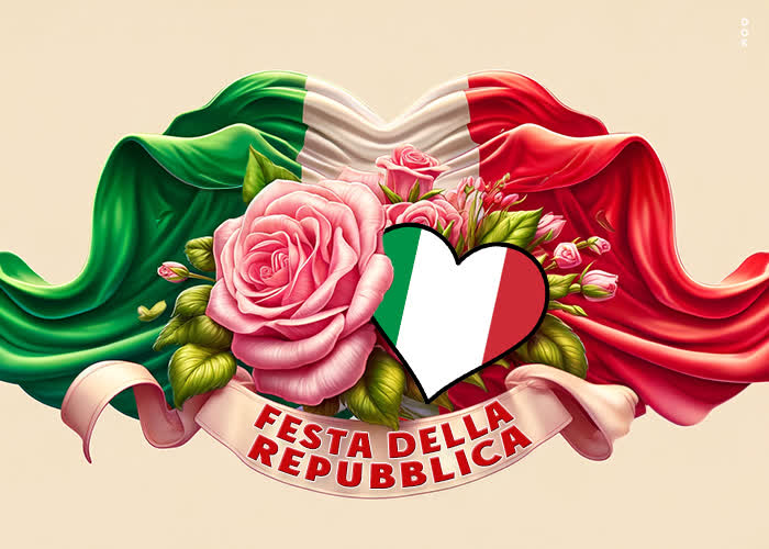 Postcard festa della repubblica
