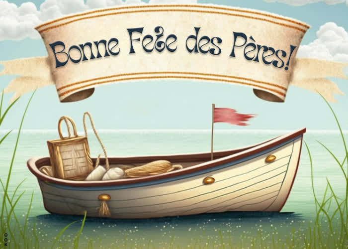 Postcard fête des pères