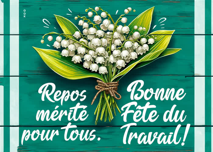 Postcard fête du travail