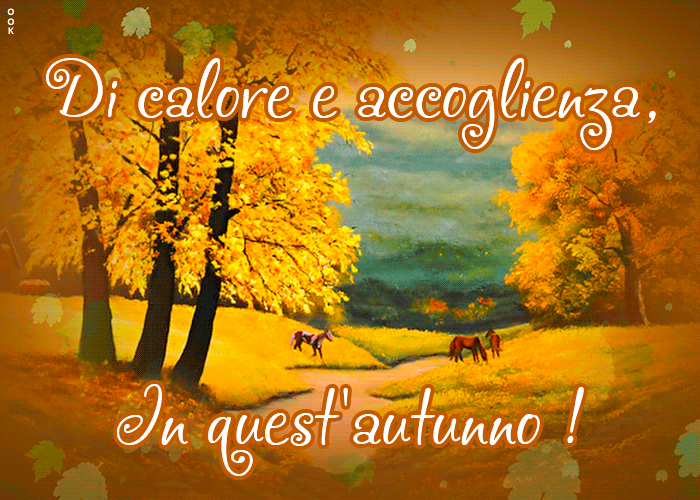 Postcard inizia l'autunno (equinozio d'autunno)