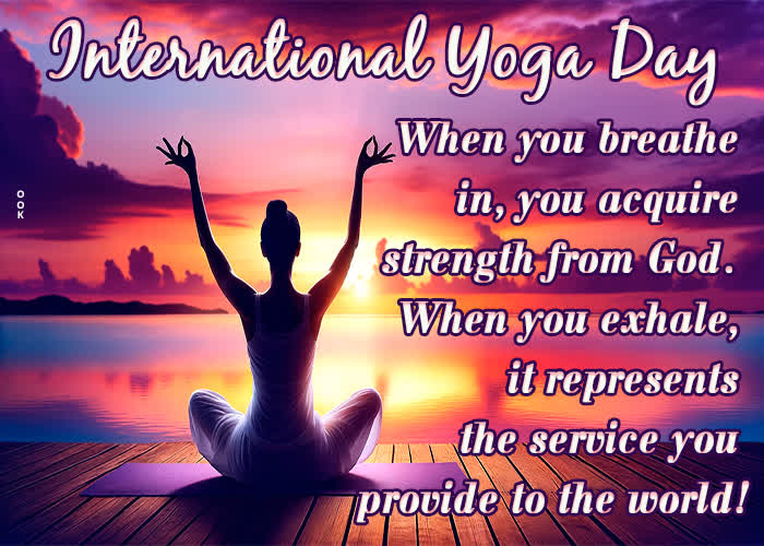 Postcard int'l. yoga day