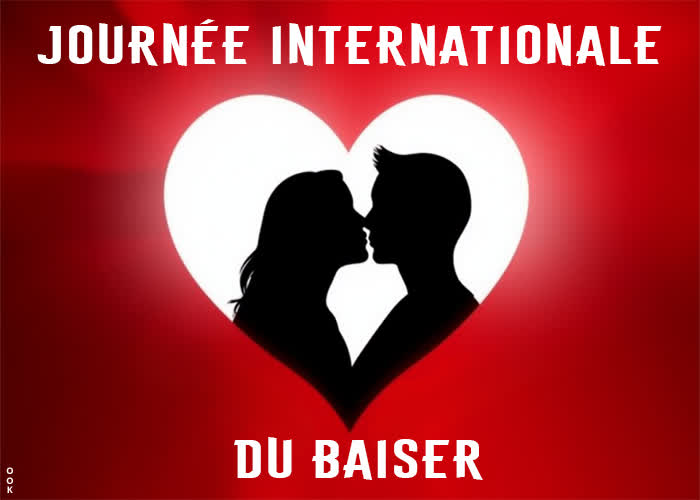 Postcard journée internationale du baiser