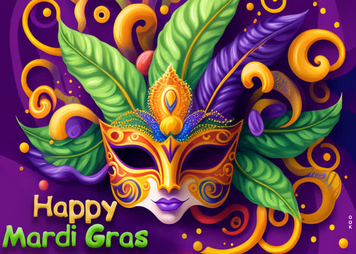 Postcard mardi gras