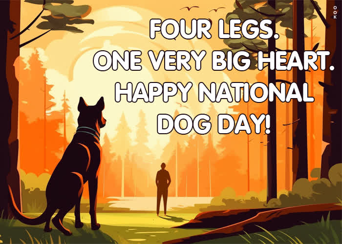 Postcard national dog day