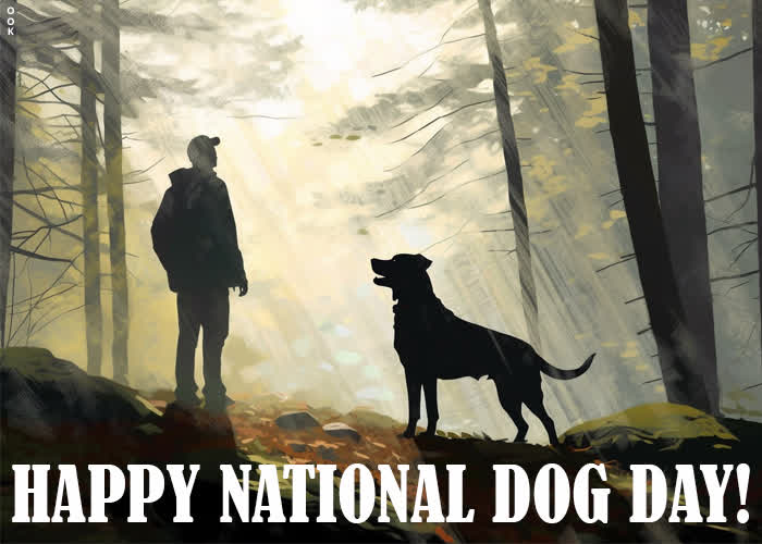 Postcard national dog day