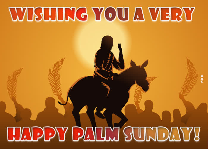 Postcard palm sunday