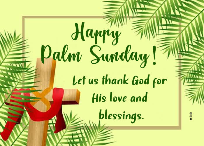 Postcard palm sunday