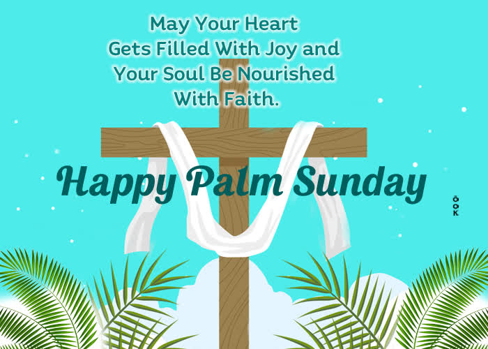 Postcard palm sunday