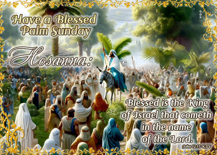 Postcard palm sunday