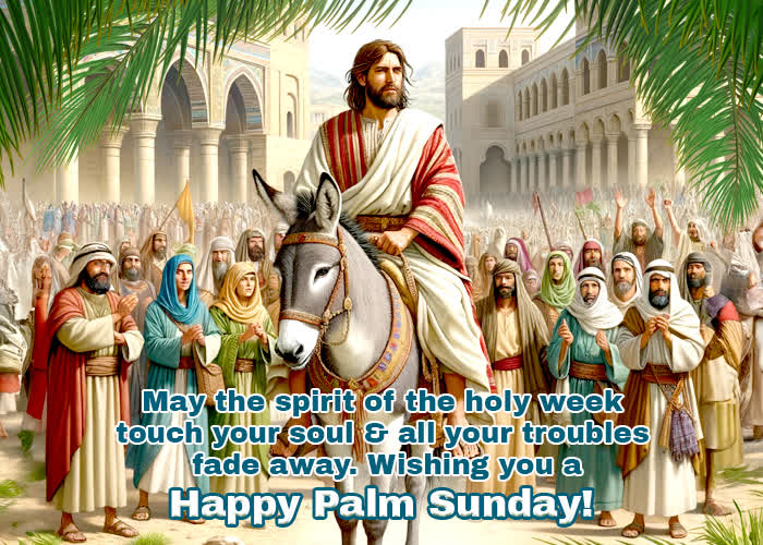 Postcard palm sunday