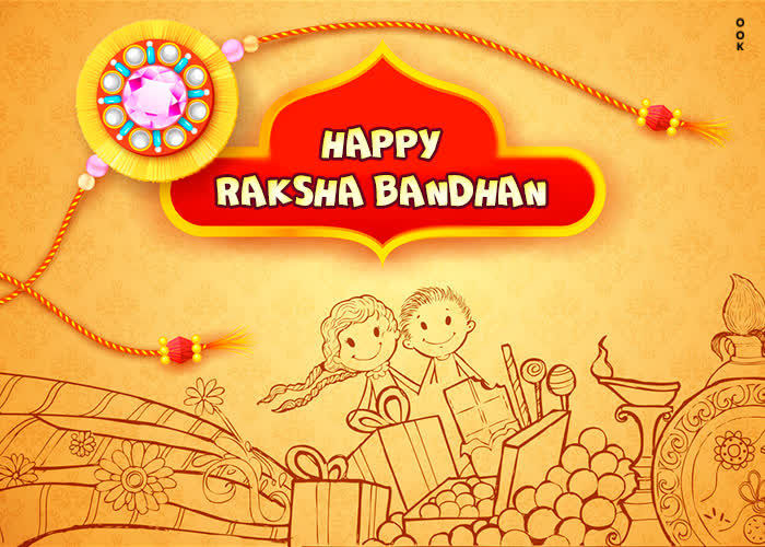 Postcard raksha bandhan (rakhi)