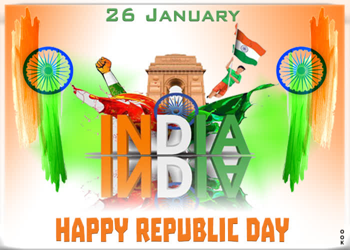 Postcard republic day