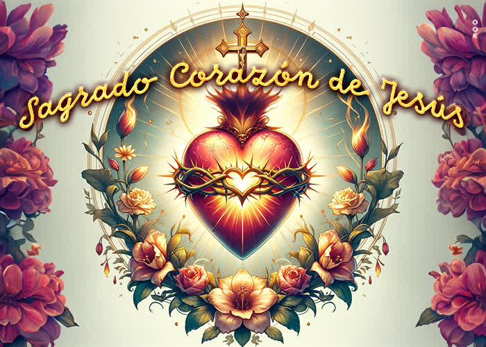 Postcard sagrado corazón de jesús