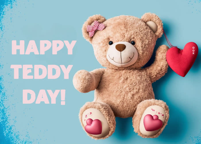 Postcard teddy day