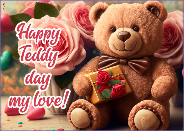 Postcard teddy day